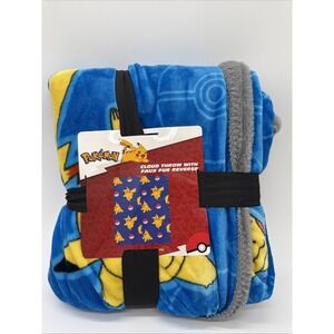 Northwest Pokémon Ready to Bolt Plush Faux Fur Kids Throw Blanket 50" x 60"